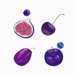 紫色水果图案
