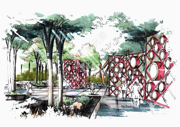 插画栅栏