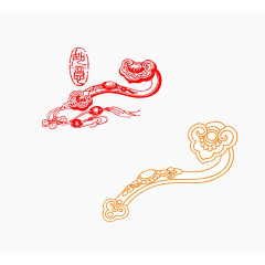 红色和黄色如意插图