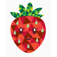 色彩鲜艳的草莓矢量图