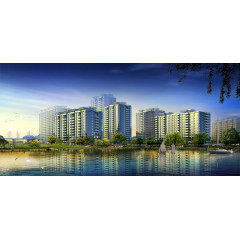 小区效果海报模版模板