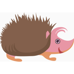 刺猬卡通矢量图