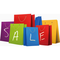 创意可爱彩色购物袋SALE促销打折品