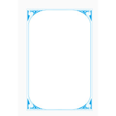 大气蓝色授权书边框矢量素材