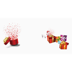 激情狂欢双12展板烟花盒子