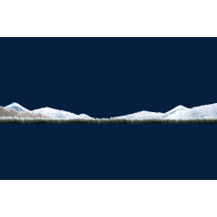 远景雪山绿植雪景装饰