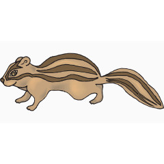 条纹老鼠走路创意元素免费图片