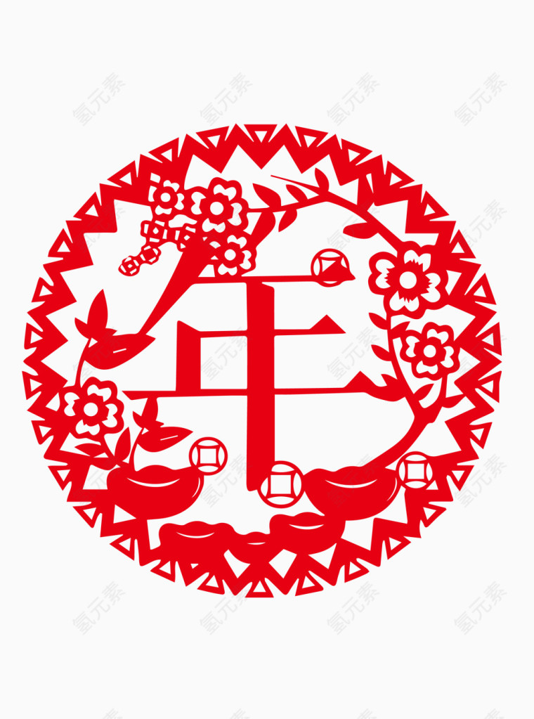 年字窗花图