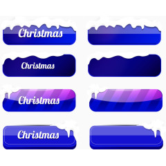 2017蓝色圣诞节节日元素