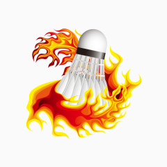矢量火苗羽毛球