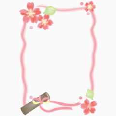 粉色樱花花边