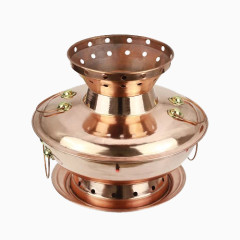 木炭铜火锅免抠素材