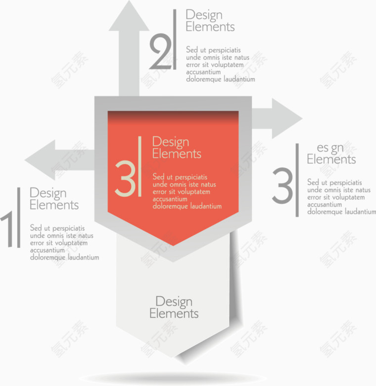 PPT数字分类素材