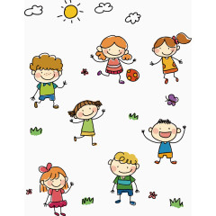 快乐儿童矢量素材
