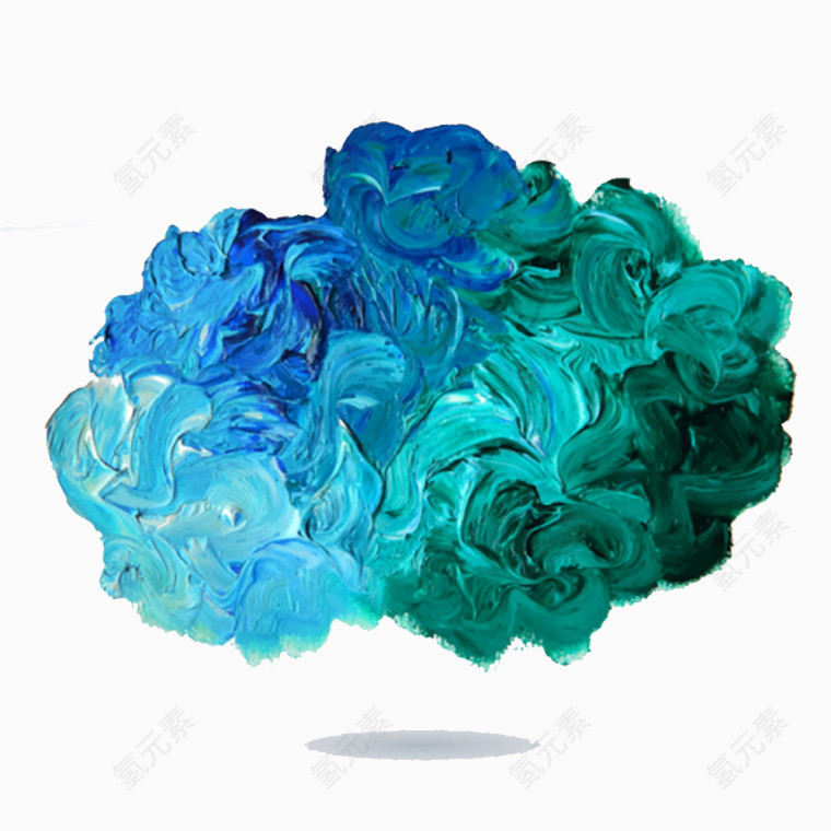 油画云朵图案