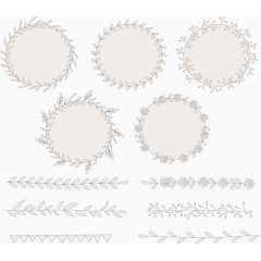 复古花环标题栏