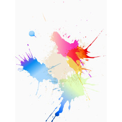 炫彩泼墨装饰矢量图