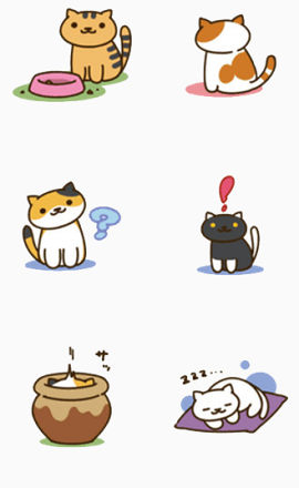 扁平化日系猫咪