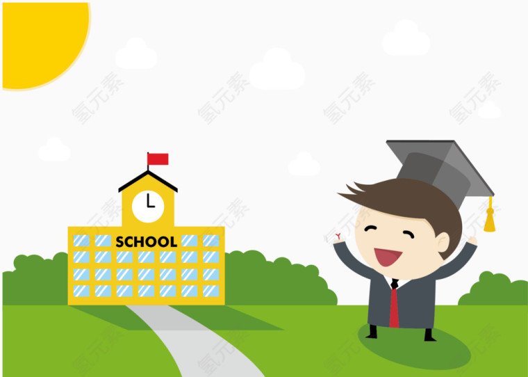 矢量学生校园