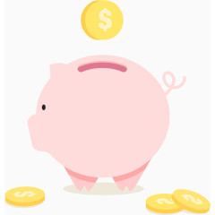 矢量小猪装饰图案免扣素材