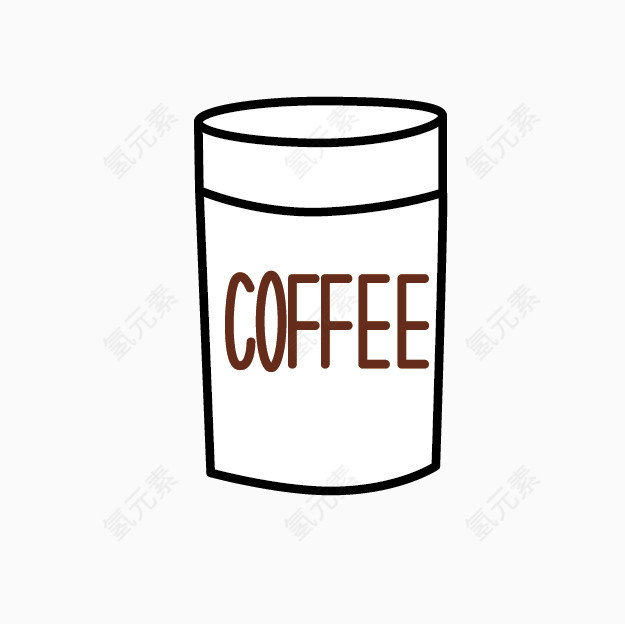 卡通手绘咖啡