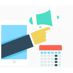 移动推广插图矢量图