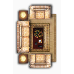 彩平图客厅沙发