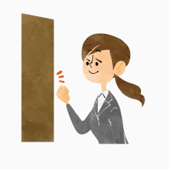 卡通敲门图标