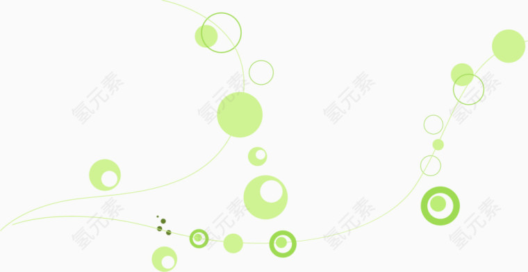 绿色圆点漂浮