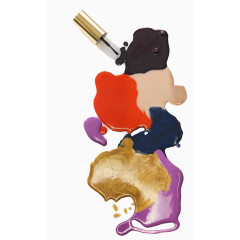 多色指甲油液滴状