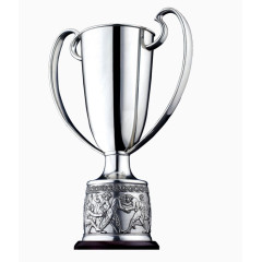 银色简约风奖杯