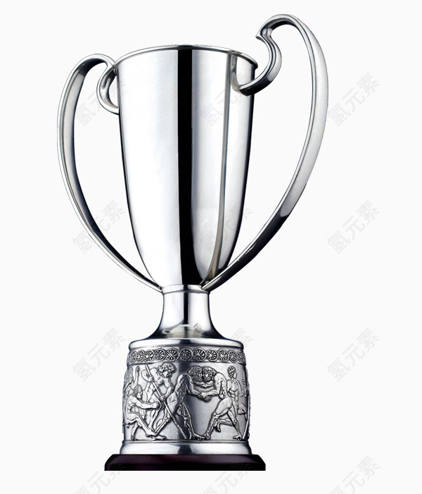 银色简约风奖杯