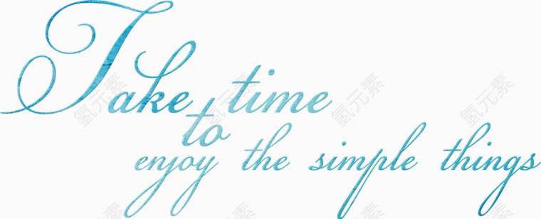 蓝色英文艺术字