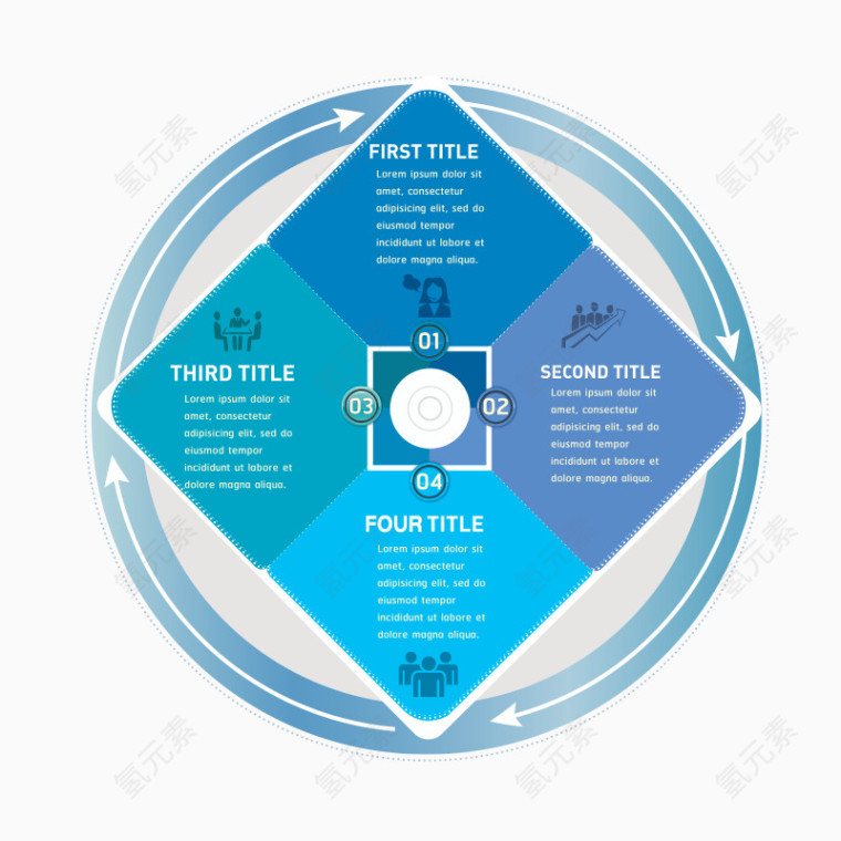 蓝色讲义分类矢量