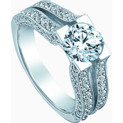 现代简约唯美显钻戒指