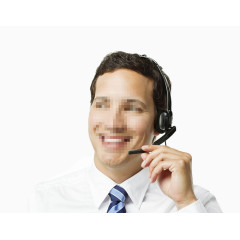 正在接听语音电话的客服