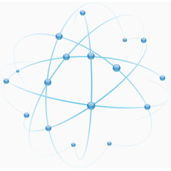 蓝色分子结构图