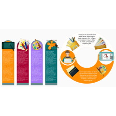 绘画工具标签矢量