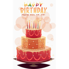 精美生日蛋糕设计矢量素材