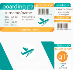 几何背景出差飞机票