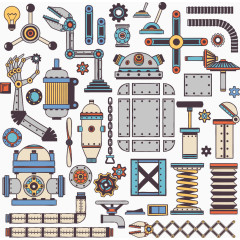 矢量复古机器人