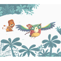 彩色动物插画设计