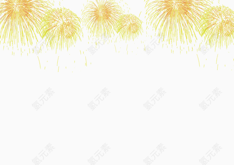 金黄色烟花