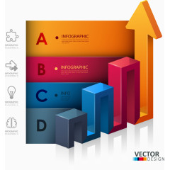矢量精美商务信息统计图表