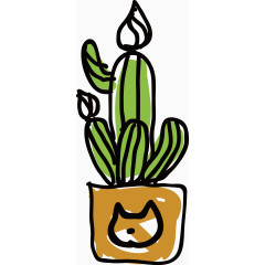 定制呆萌花盆栽仙人掌