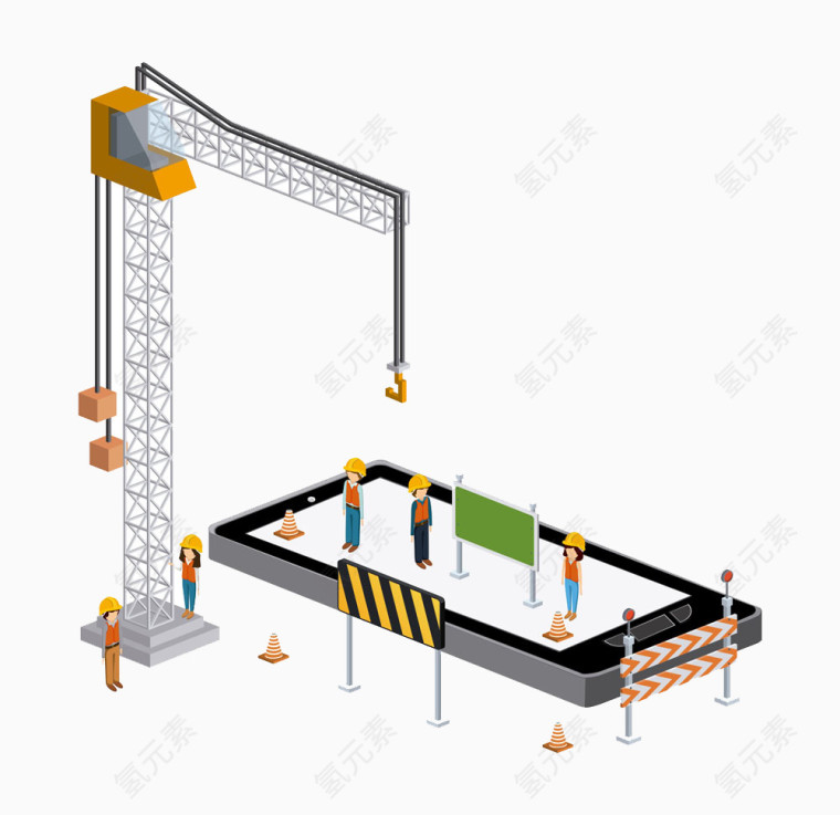 吊车手机高清免扣素材
