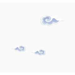 白灰色祥云素材