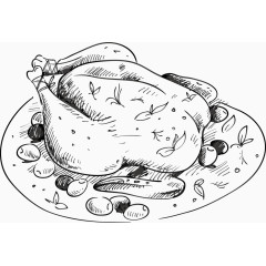 手绘黑板风欧美食物餐饮素材