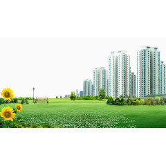 住宅小区绿化免抠素材