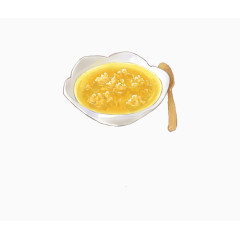 卡通手绘海鲜烩饭